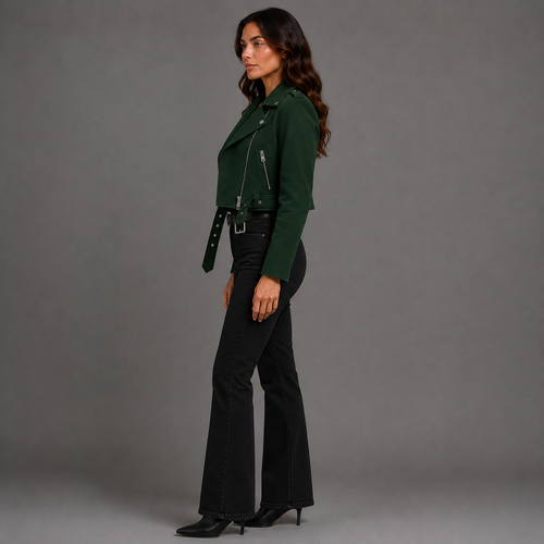 Modern Cropped Biker Jacket