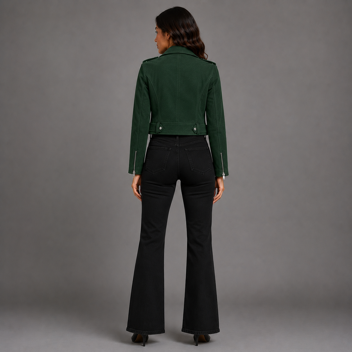 Modern Cropped Biker Jacket