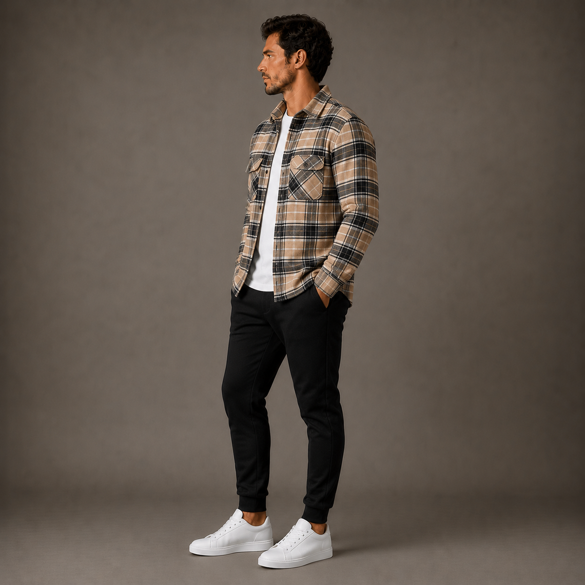 Modern Precision Plaid Layer