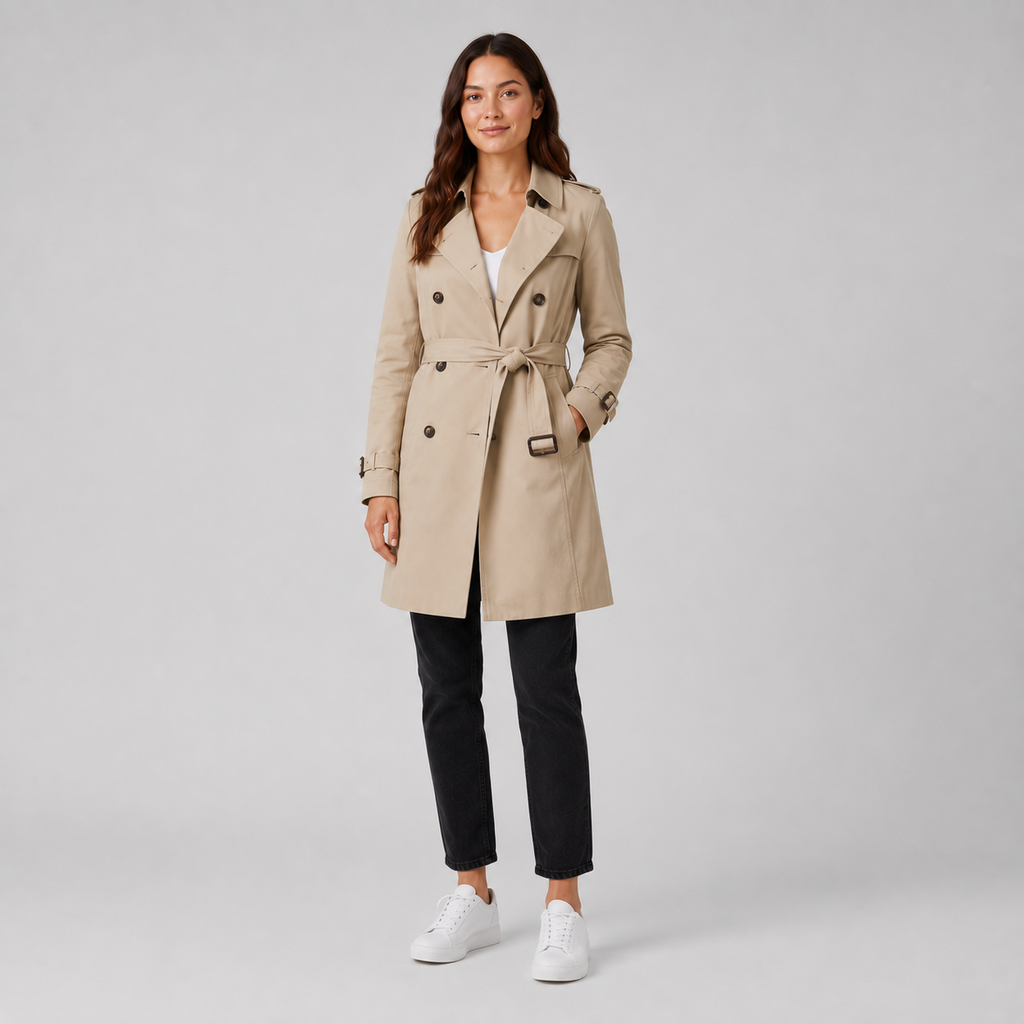 Women’s Classic Belted Trench Jacket