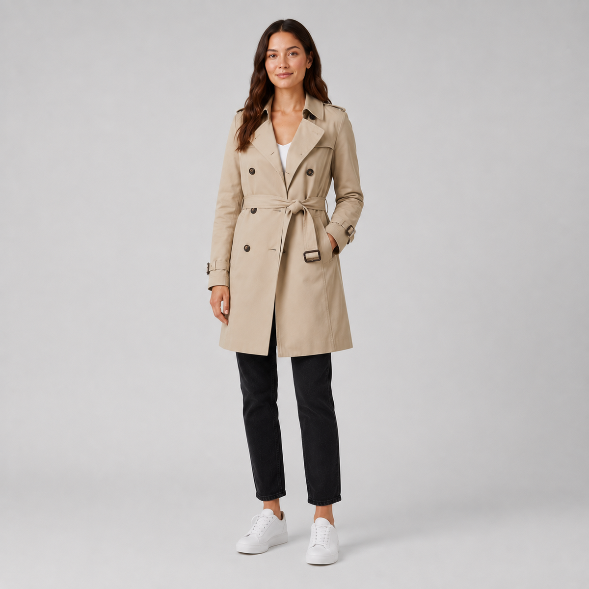 Women’s Classic Belted Trench Jacket