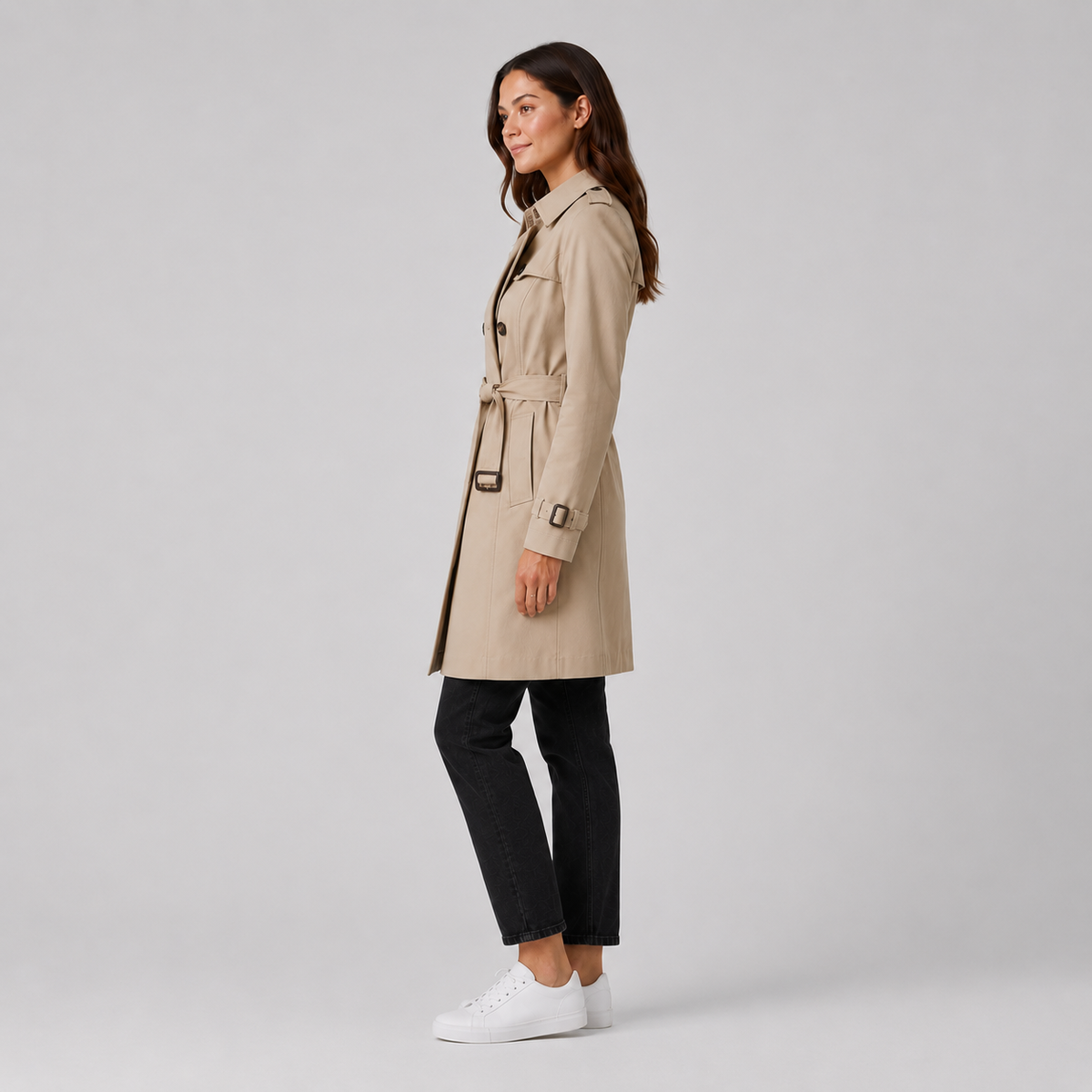 Women’s Classic Belted Trench Jacket