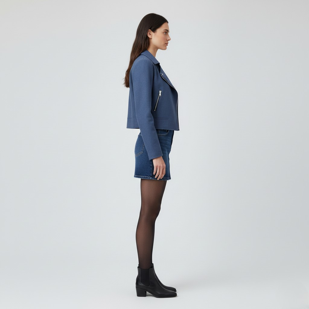 Modern Cropped Biker Jacket 13