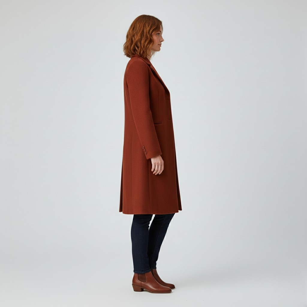 Women’s Sleek Mid-Length Tailored Coat 3