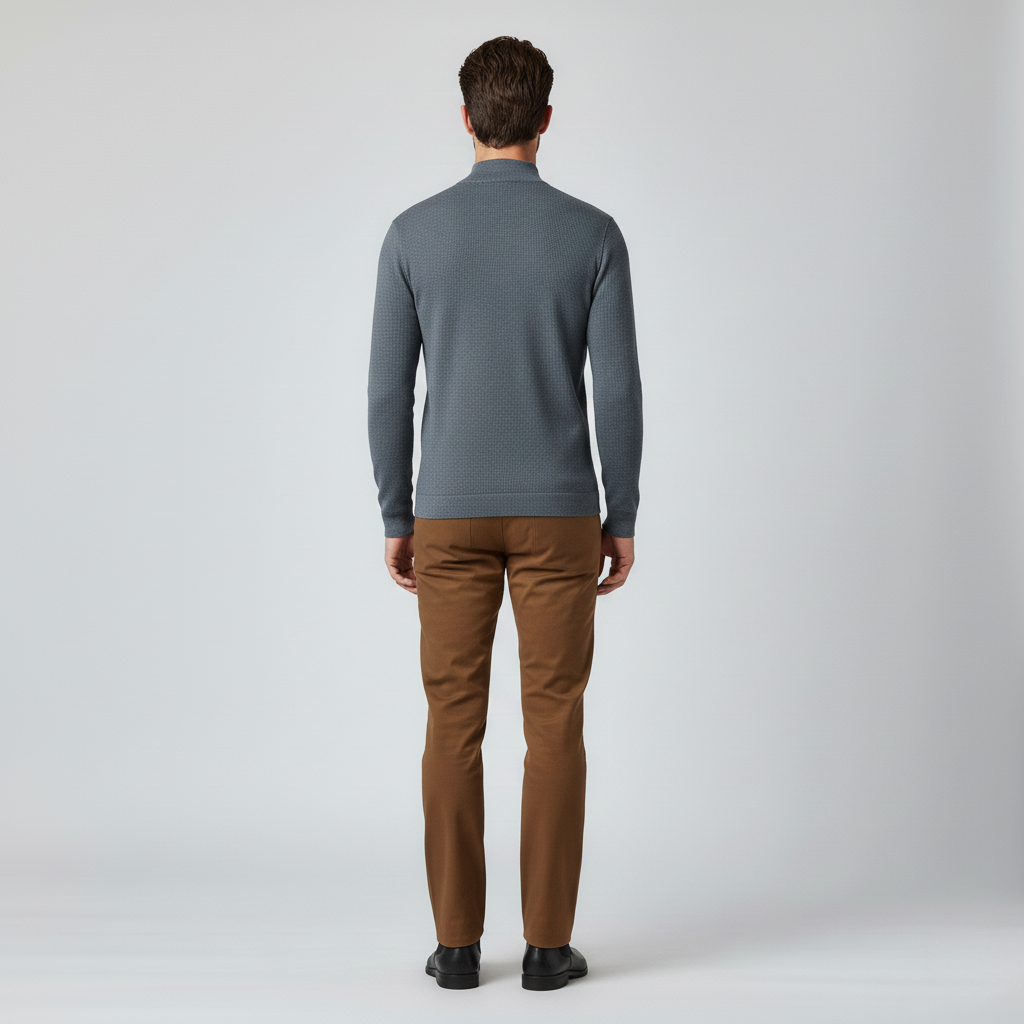 Modern Textured Mock-Neck Long Sleeve 16