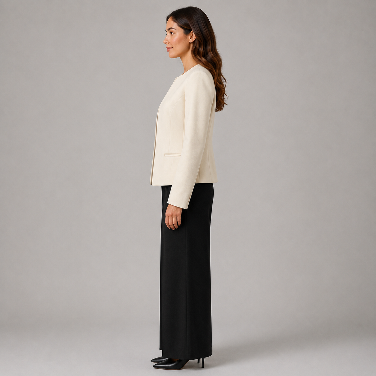 Women’s Sleek Collarless Tailored Jacket