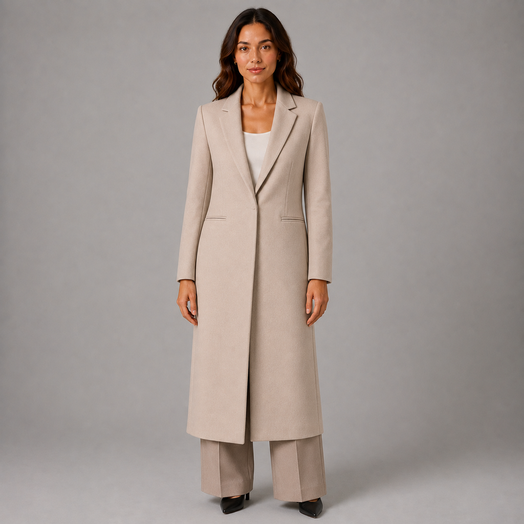 Women’s Sleek Minimalist Longline Coat