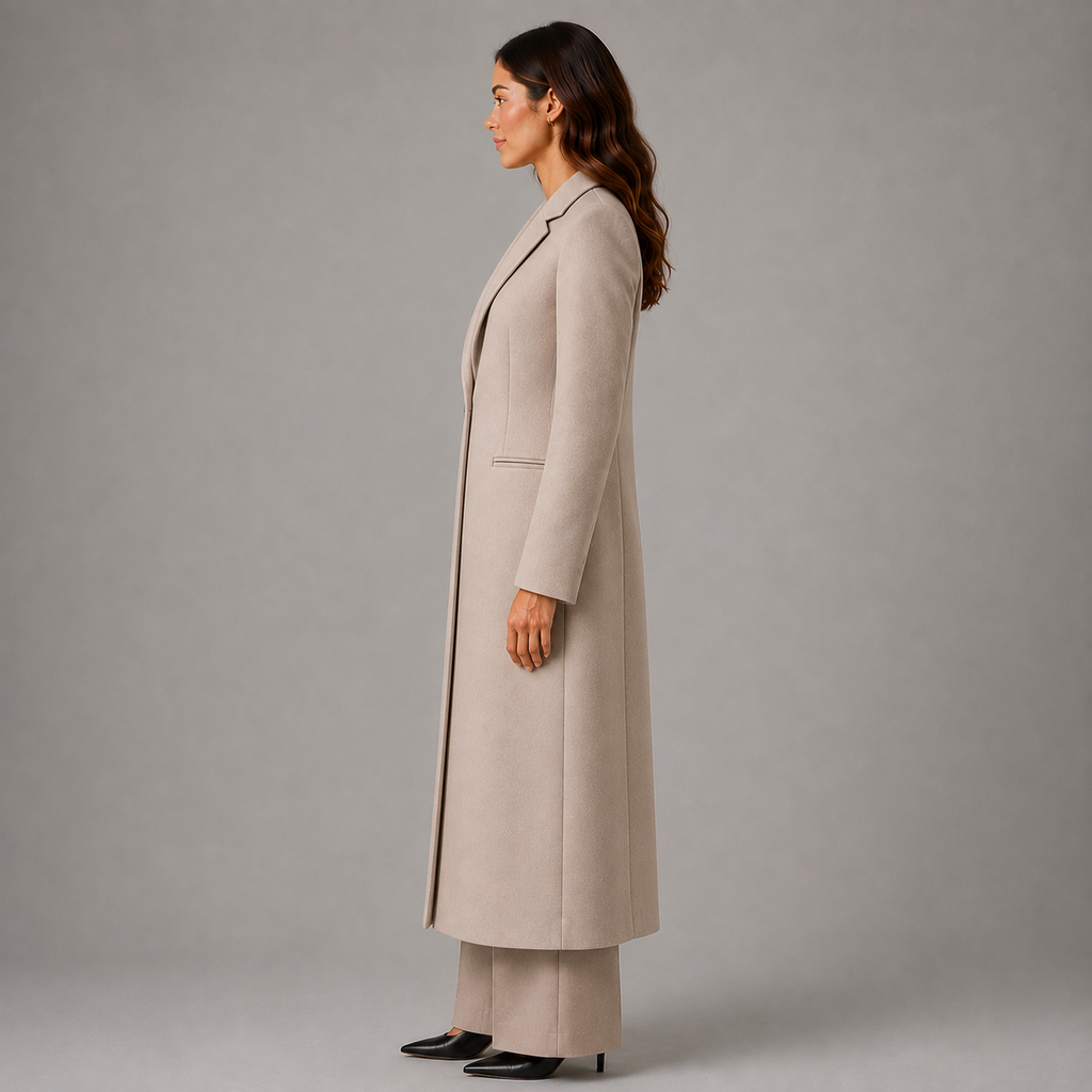 Women’s Sleek Minimalist Longline Coat