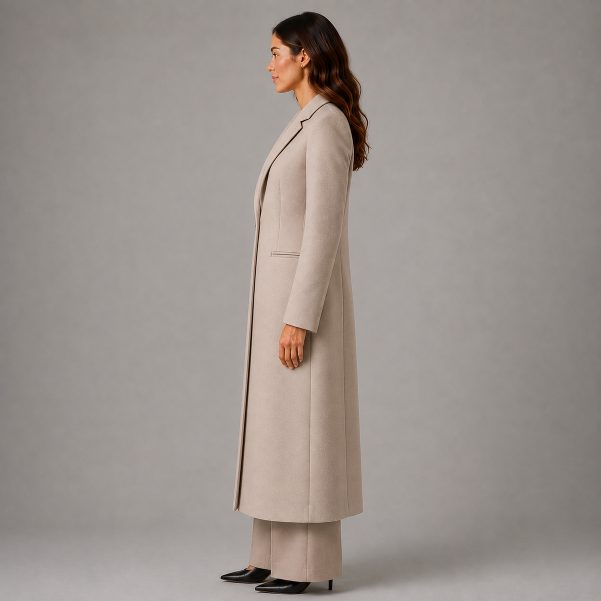Women’s Sleek Minimalist Longline Coat