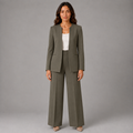 Modern Crewneck Open-Front Blazer